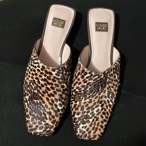 Louise et Cie Real Hair Cow Fur Cheetah Slip-Ons
